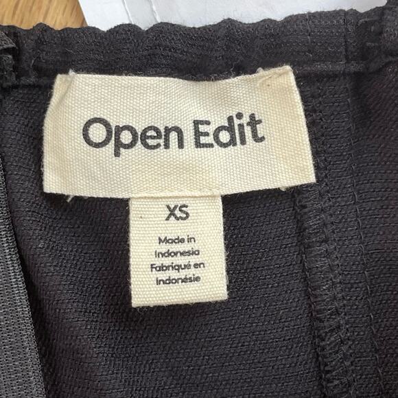 Open Edit Corset Fit & Flare Mini Dress Black Womens Size XS - Picture 6 of 6